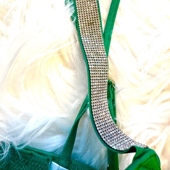 NWOT Victoria's Secret Bombshell Rhinestone Shine Bikini - 34C | M - Picture 5 of 7